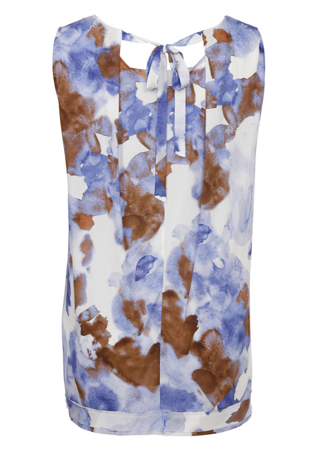 Feminines Tanktop mit getupftem, abstraktem Allover-Muster / 