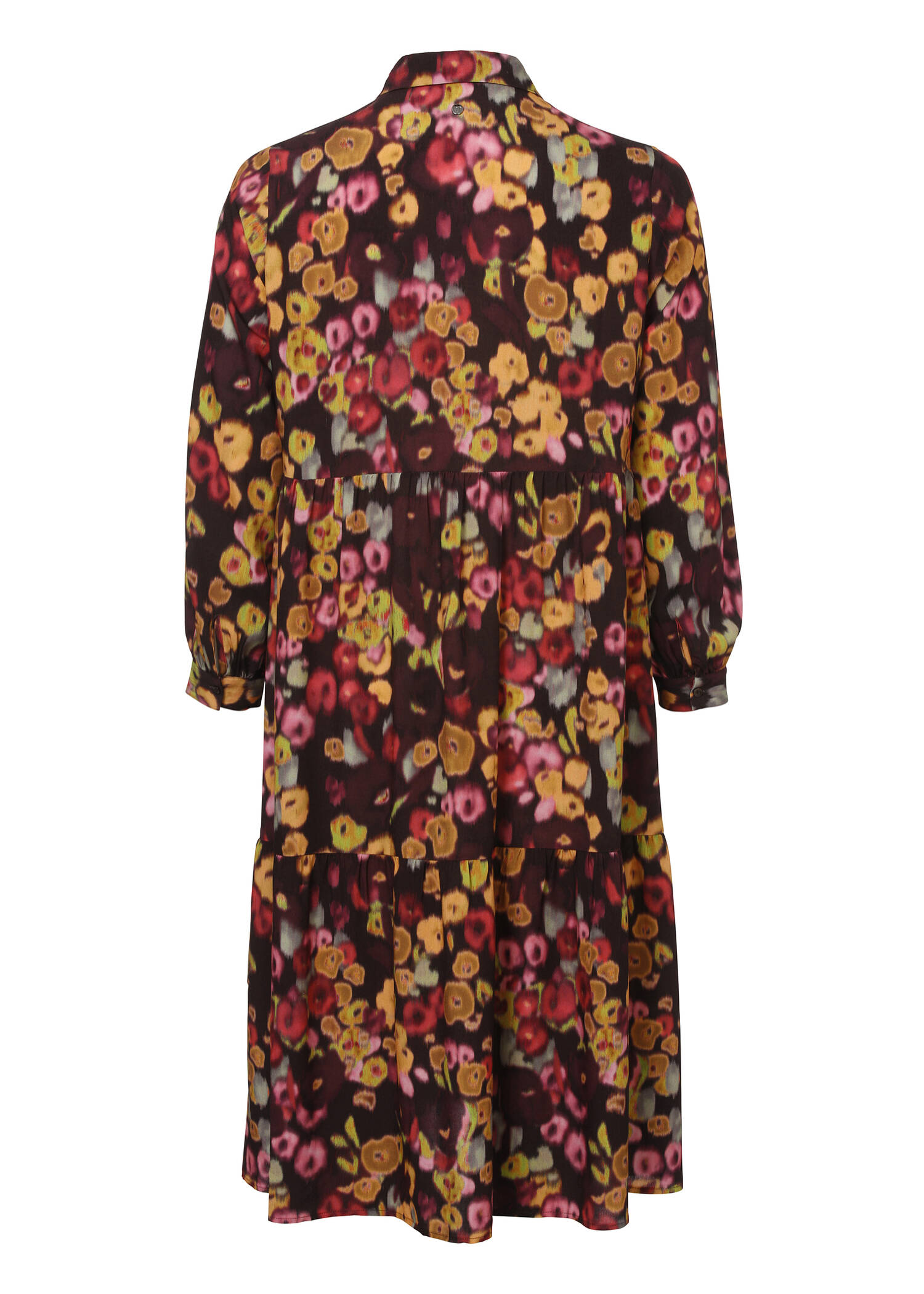 Feminines Blusenkleid mit geblümtem Allover-Muster /