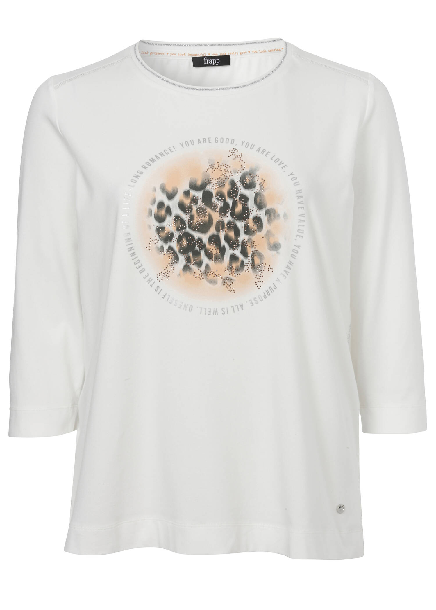 Modisches T-Shirt mit Glitzersteinen /