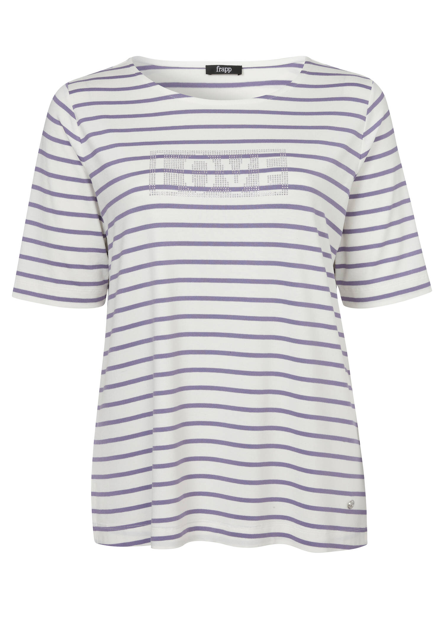 Zeitloses T-Shirt mit gestreiftem Allover-Muster /