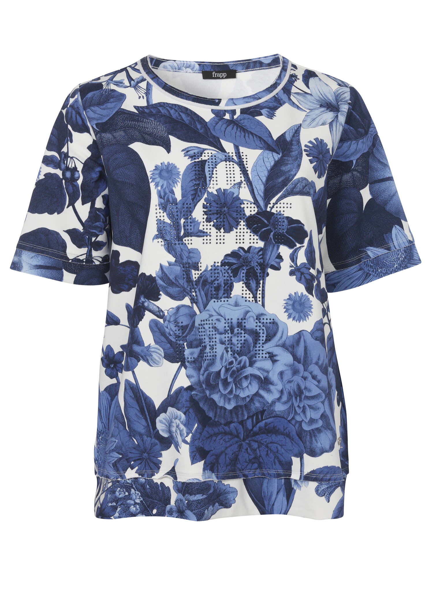 Feminines Sweatshirt mit floralem Allover-Muster /