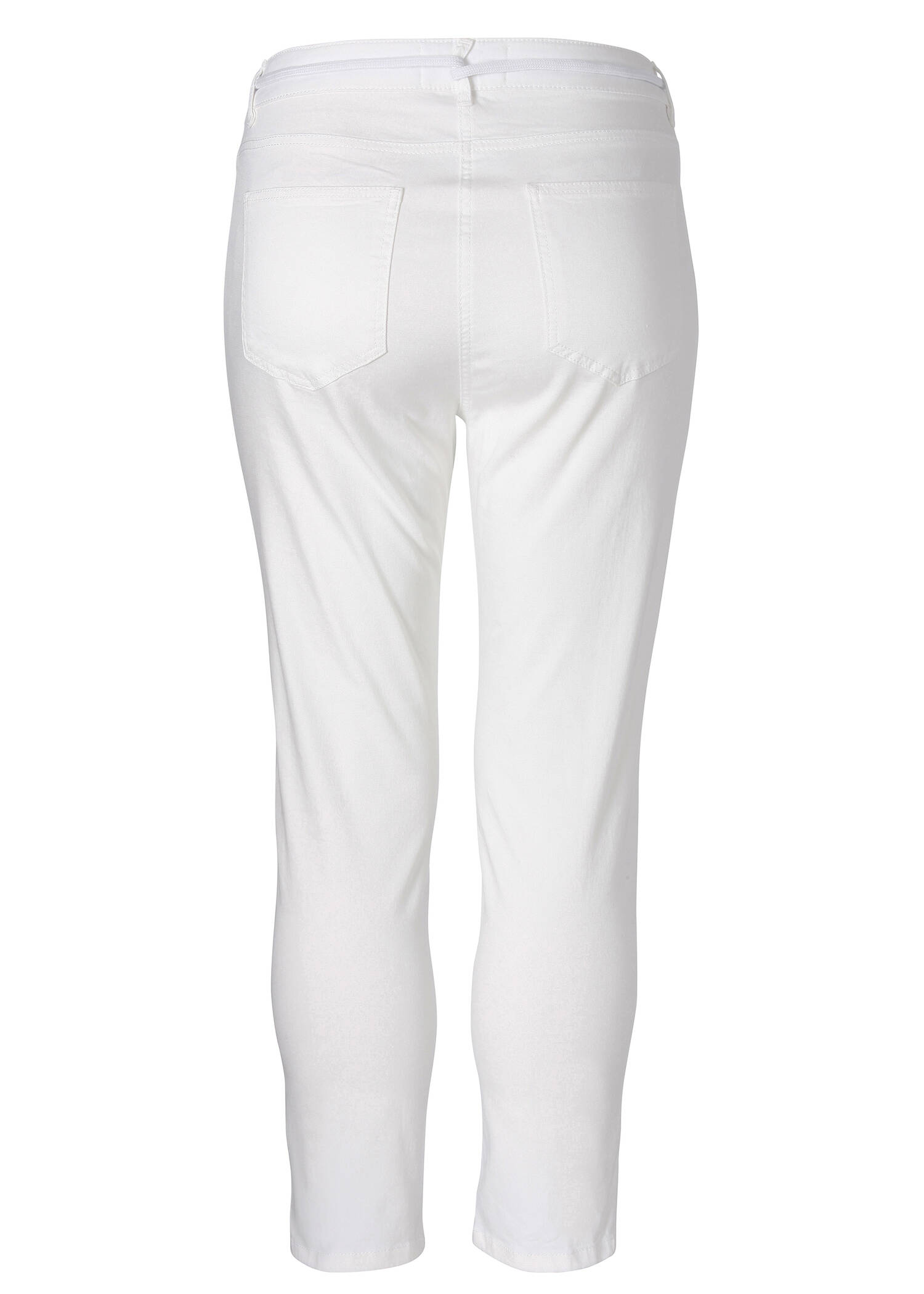 Schlichte Stoffhose in unifarbenem Design /