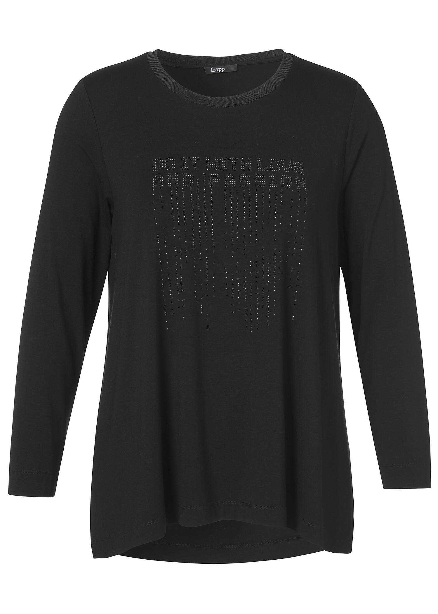 Dezentes Langarmshirt mit Glitzersteinen / 