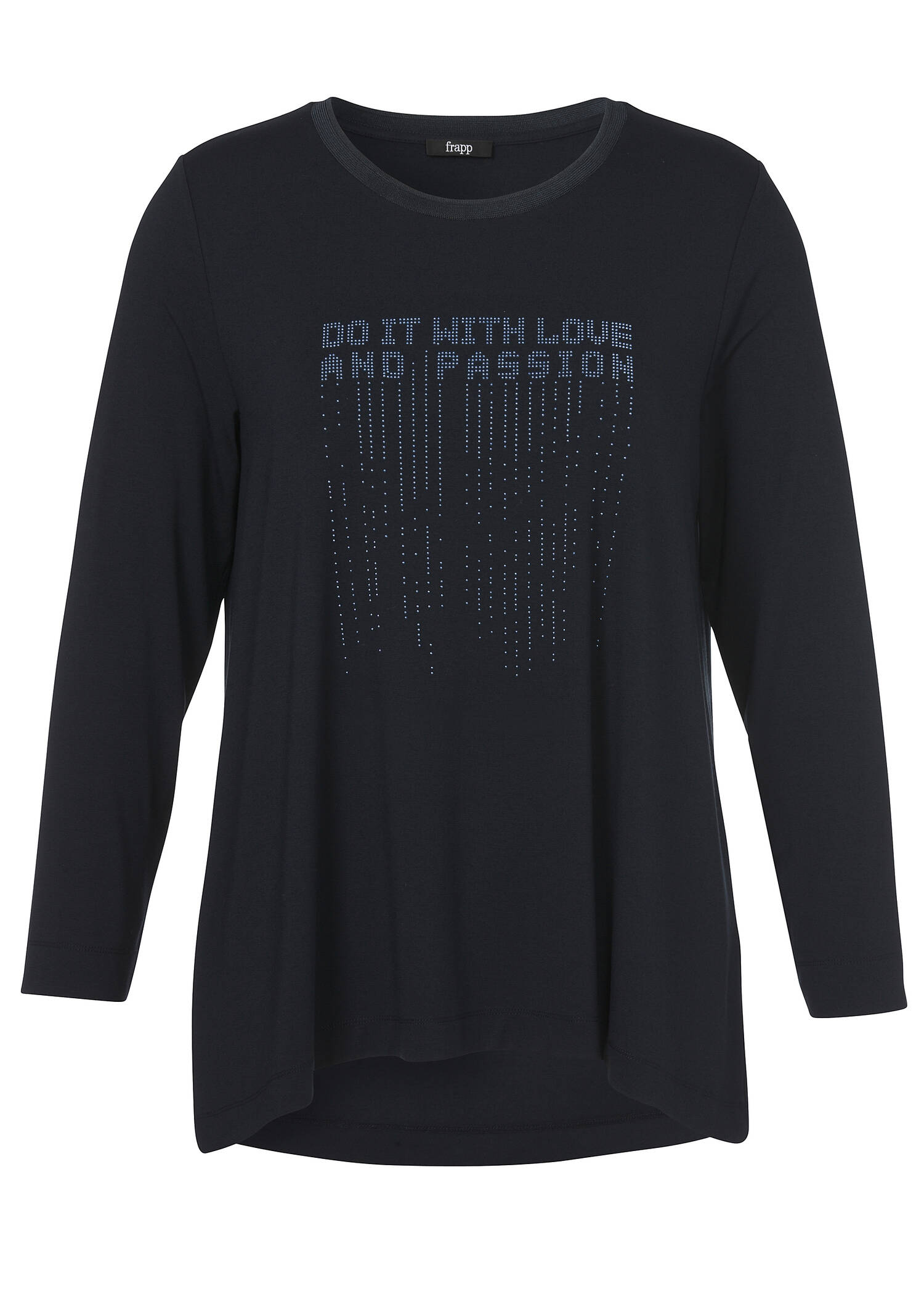 Dezentes Langarmshirt mit Glitzersteinen / 