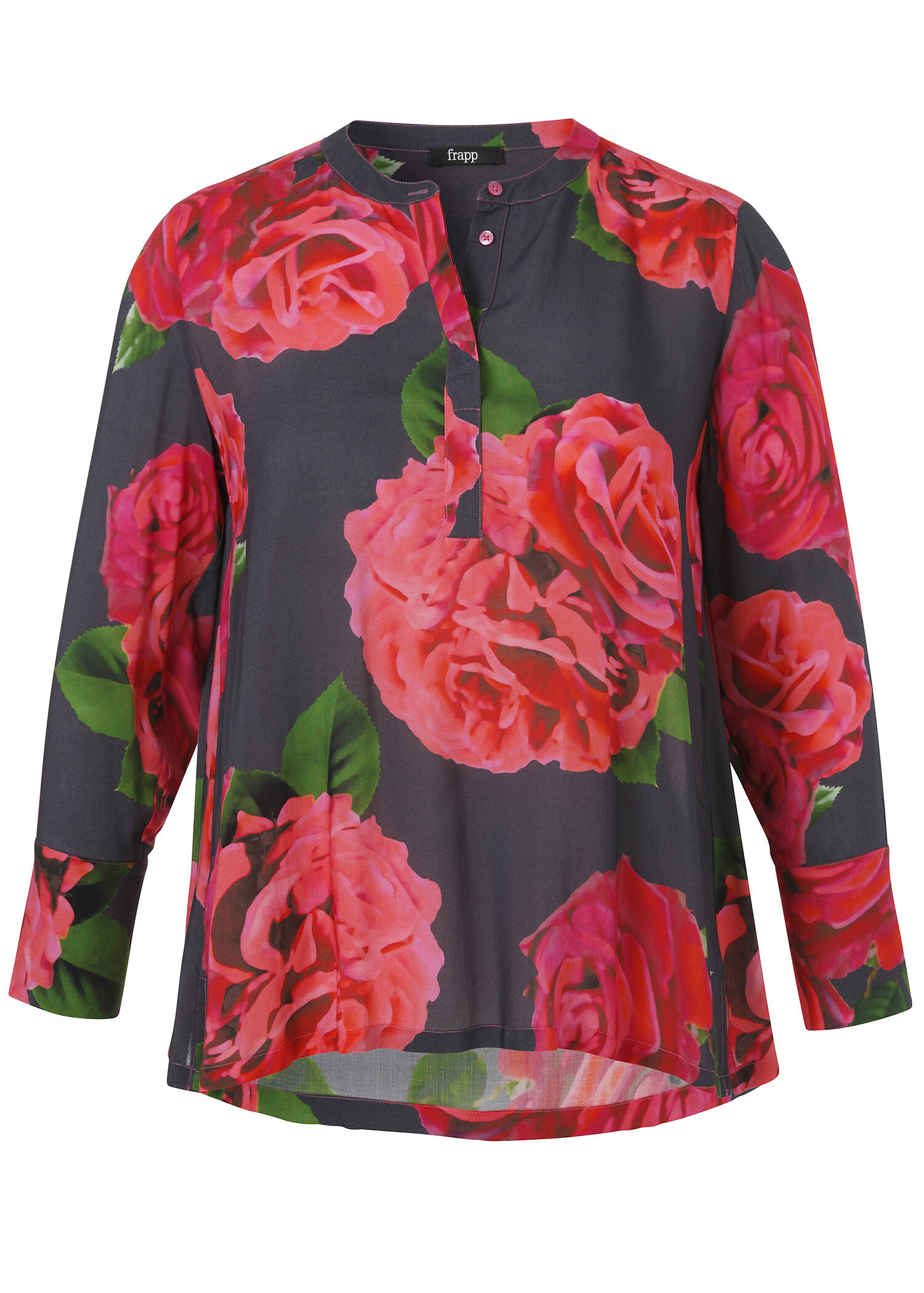 Feminine Langarmbluse mit Allovermuster /