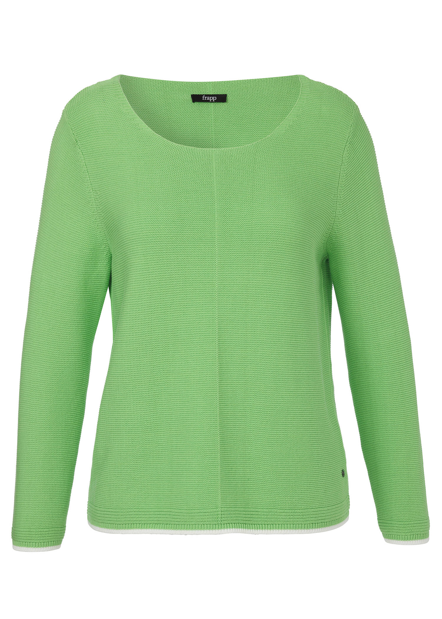 Modischer Strickpullover in unifarbenem Stoff /