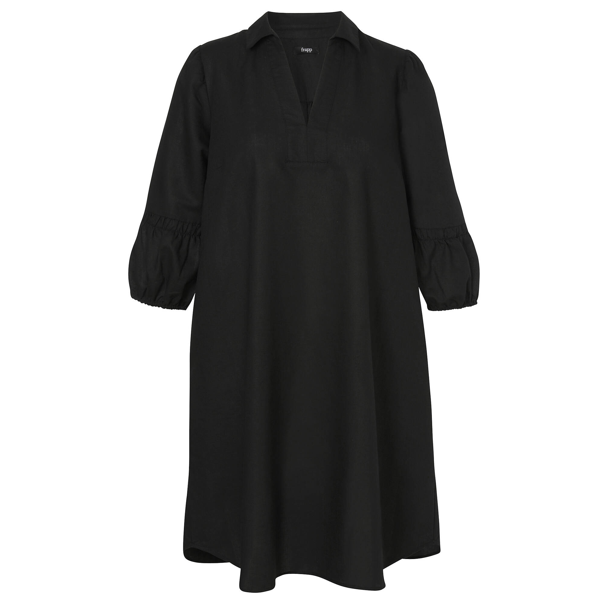 Edel-lässiges Leinen-Kleid mit 3/4-Ärmeln