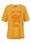 Softes T-Shirt in Apricot mit Front-Print / 