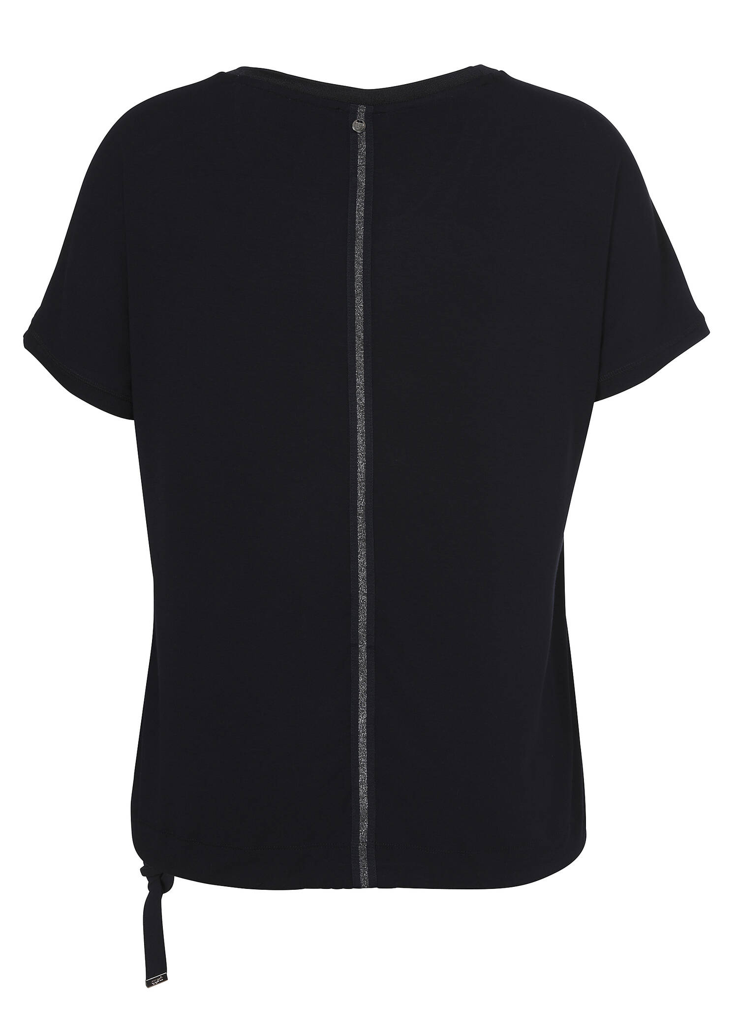 Print Blusenshirt mit nachtblauem Rückteil /