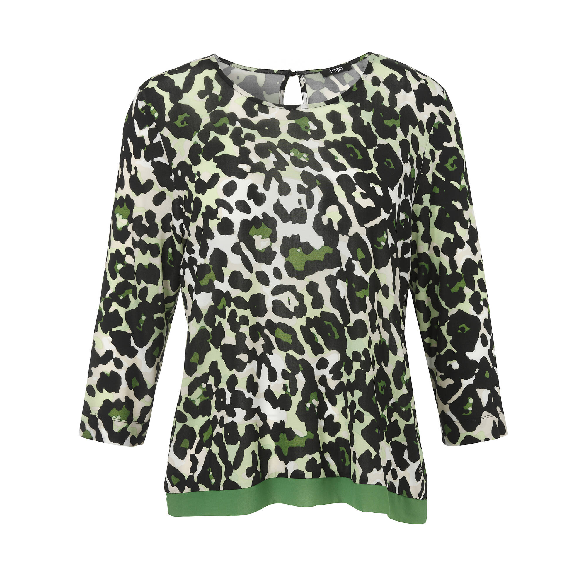 3/4 Arm Animal Print Shirt im A-Schnitt