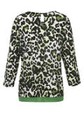 3/4 Arm Animal Print Shirt im A-Schnitt / 