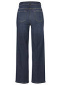 Dark Blue Denim Jeans mit geradem Bein / 