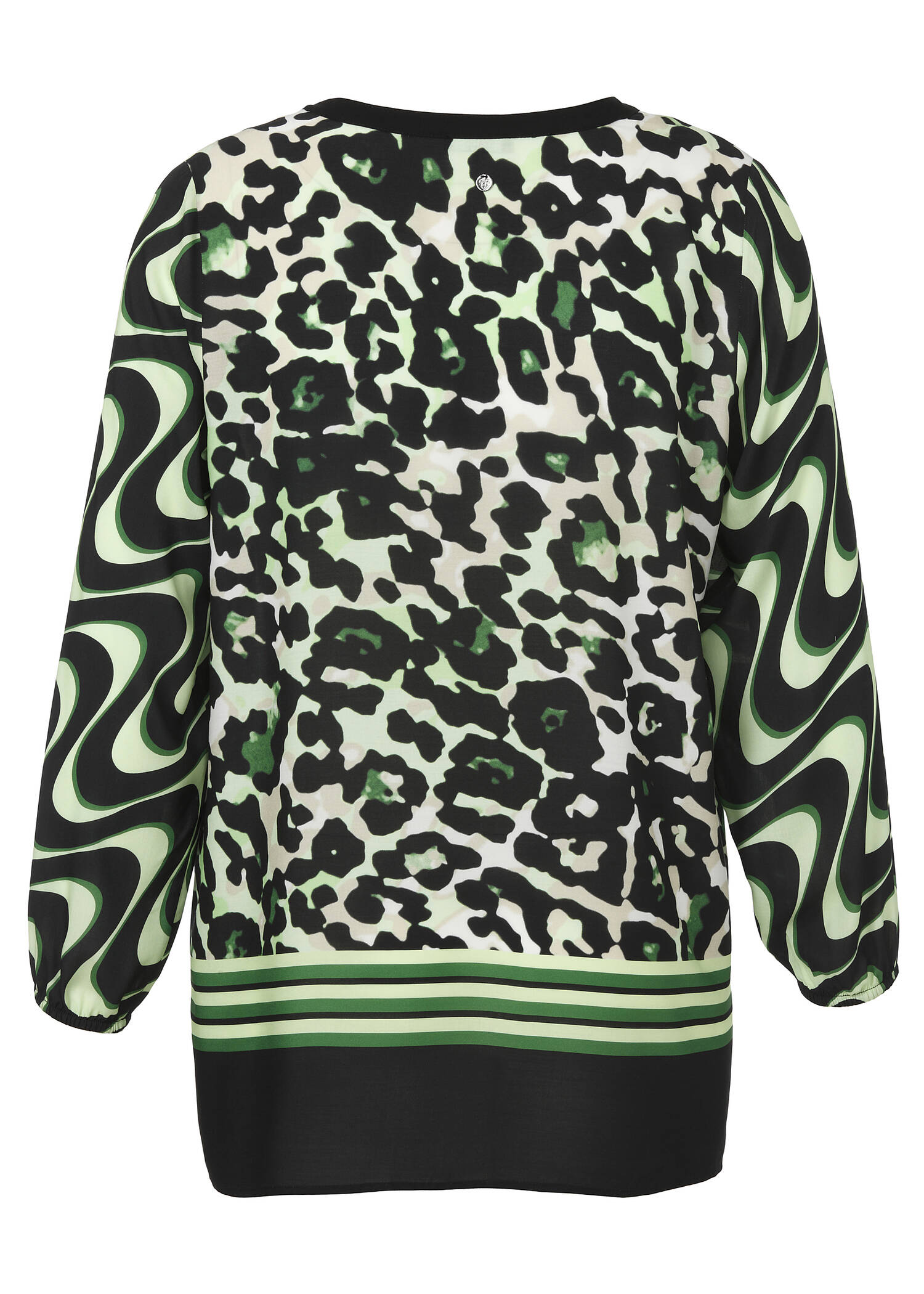 Leicht ausgestellte Tunika mit stylischem Animal Mustermix / 