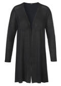 Edle Feinstrick Longjacke mit Blusensaum hinten / 