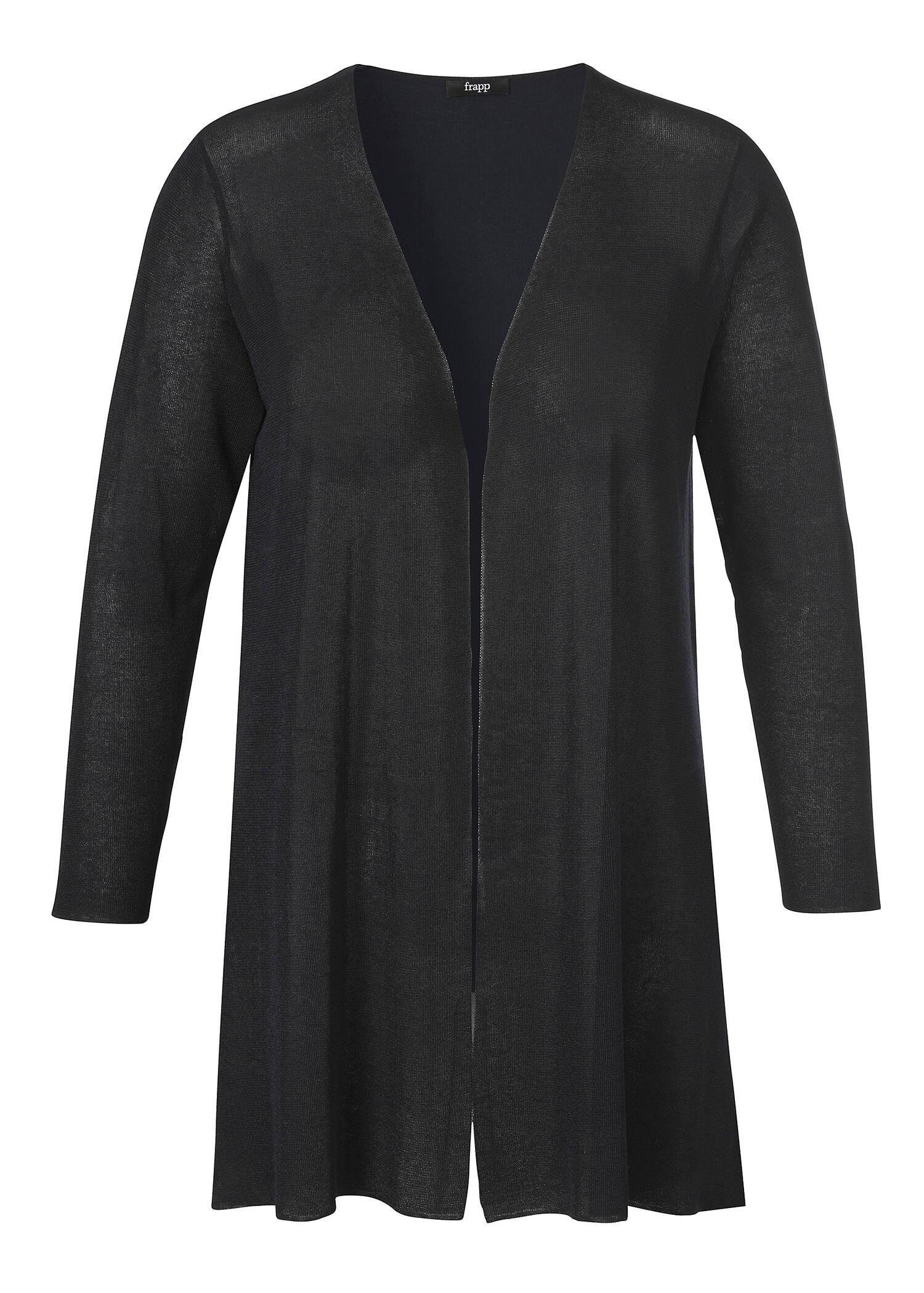 Edle Feinstrick Longjacke mit Blusensaum hinten /