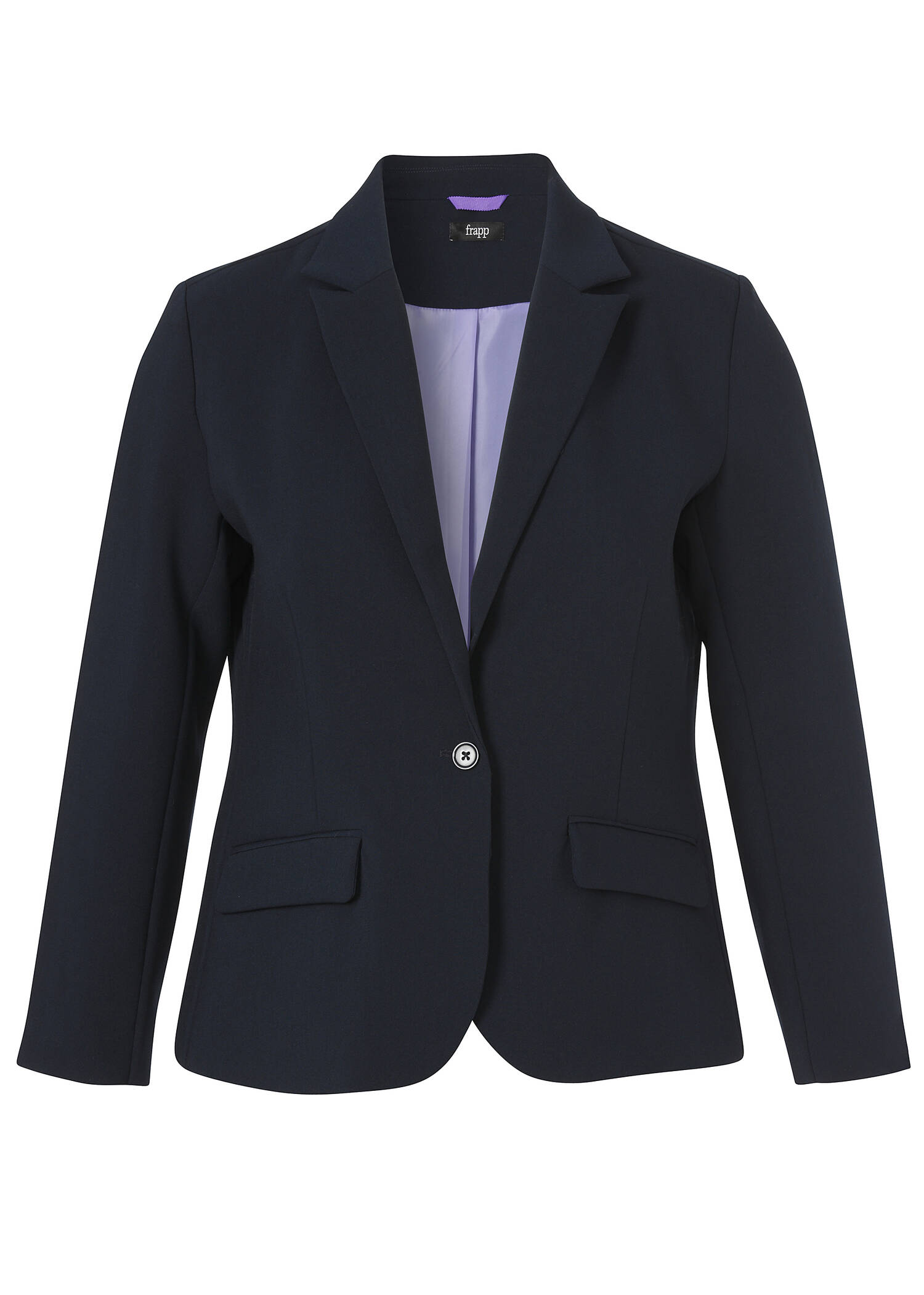 Klassisch edler Revers Blazer in Nachtblau / 