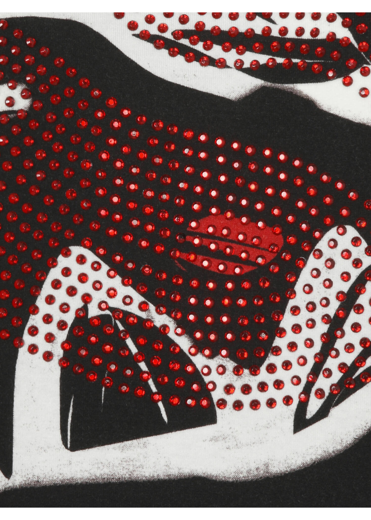 3/4-Arm Print-Shirt mit geschmückter Front /
