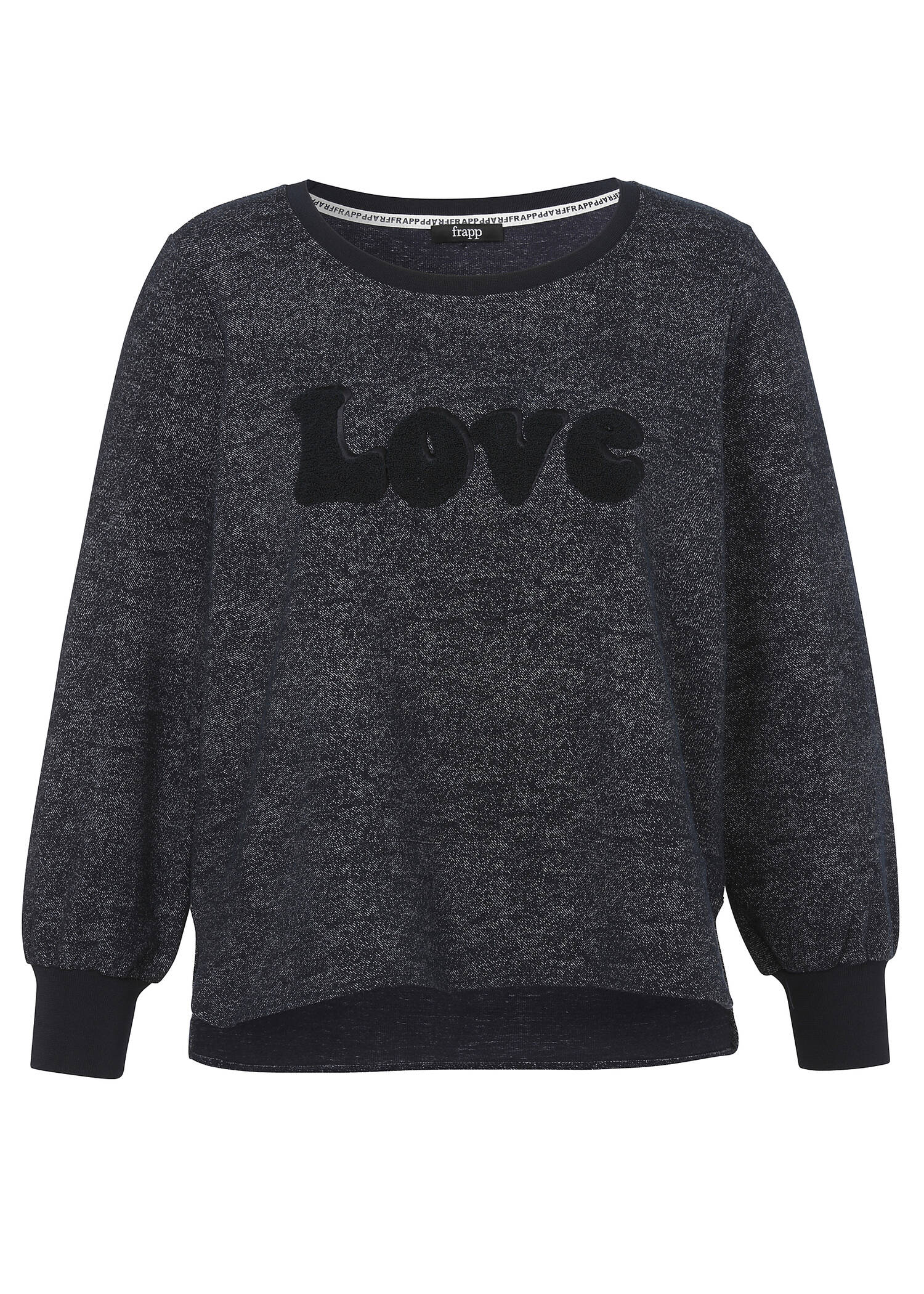 Sweatshirt mit Flock-Print Love /