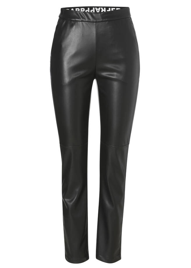 Coole Schlupfhose aus veganem Leder / 