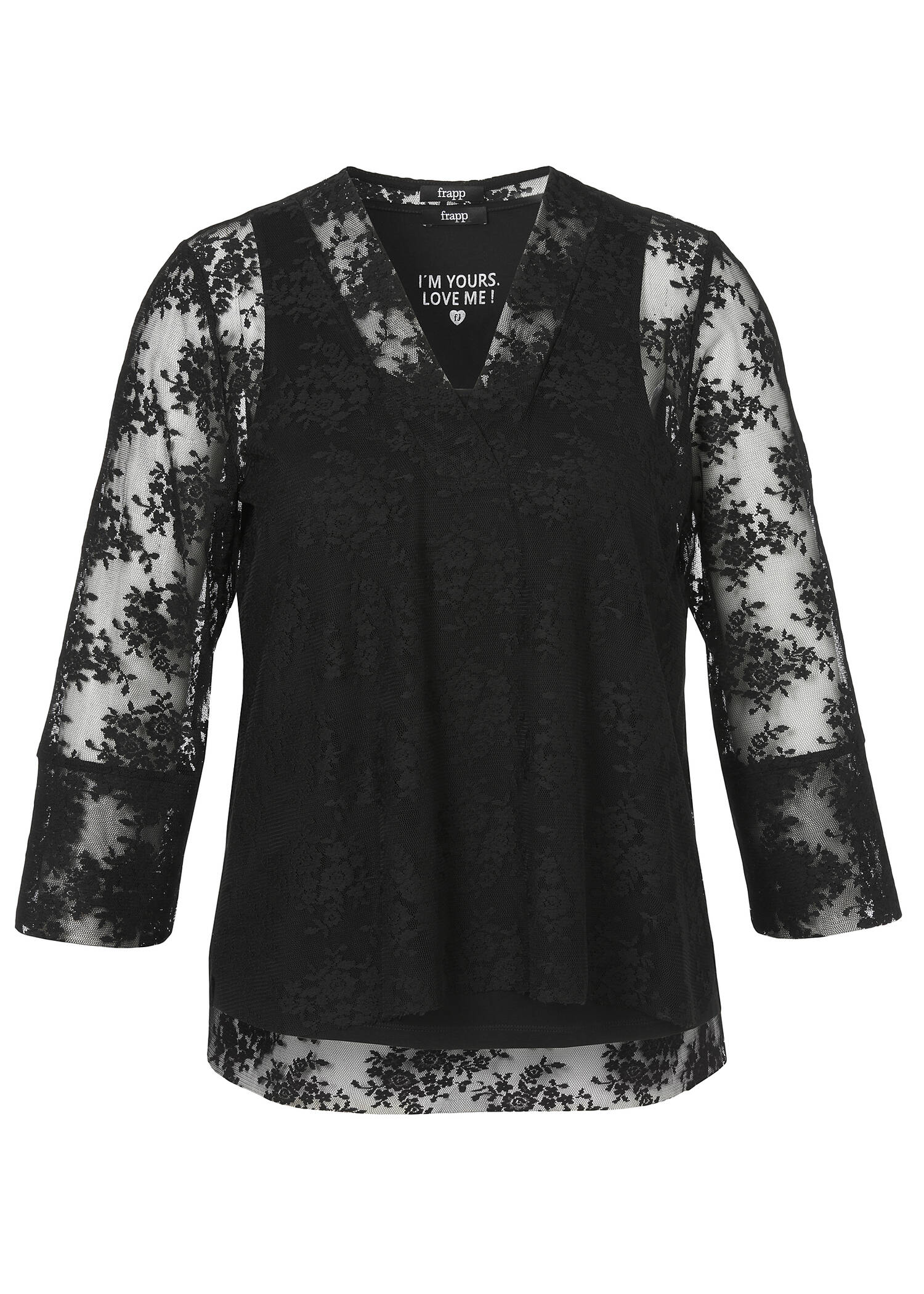 2-in-1 Shirt in feiner Mesh-Optik /