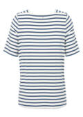 Ringel Shirt aus Viskose-Jersey mit U-Boot-Ausschnitt / 