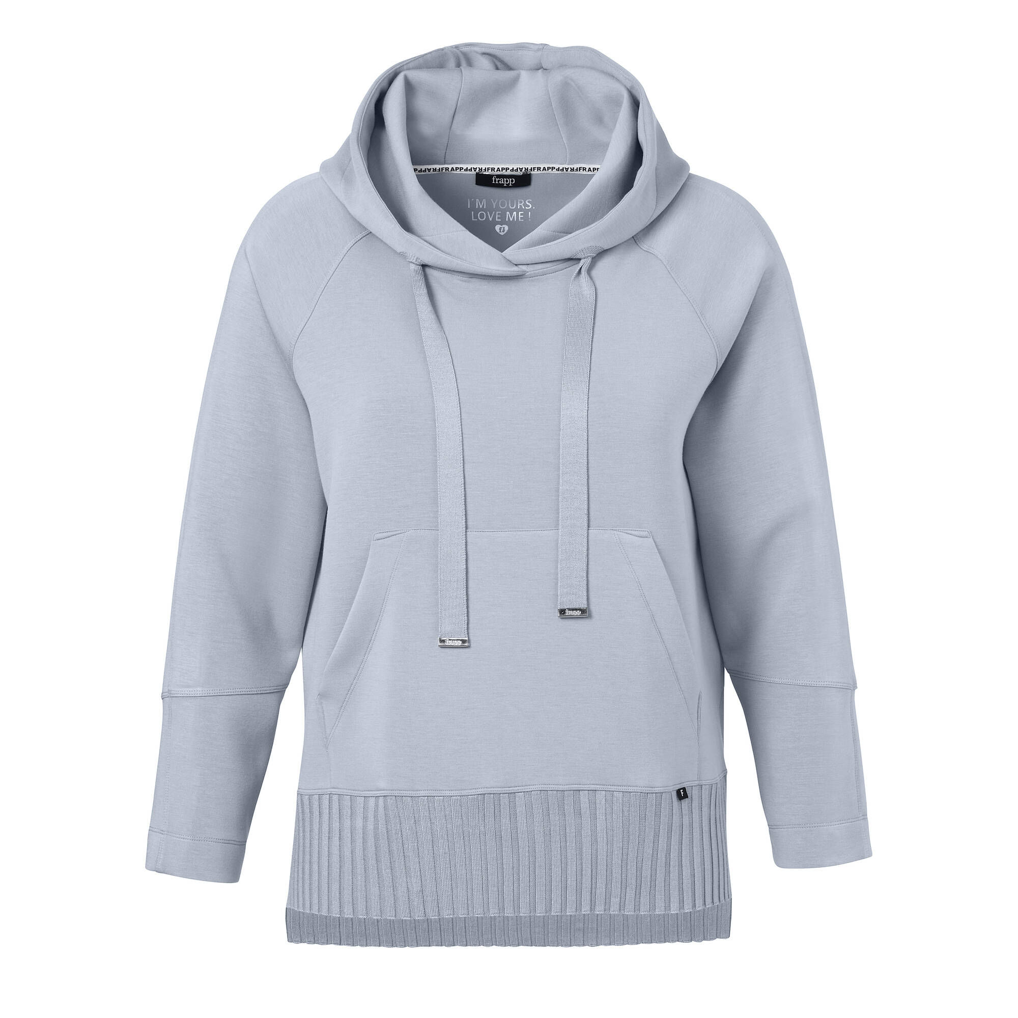 Klassischer Hoodie mit gestricktem Rippbund