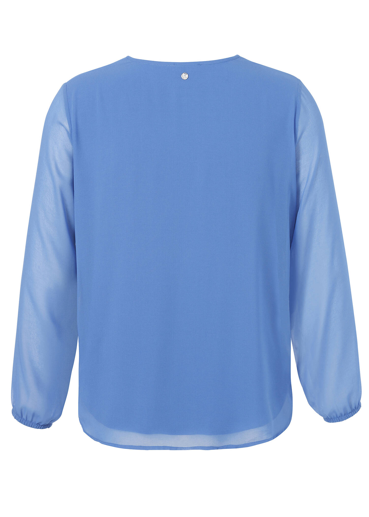 2-lagige Bluse mit semitransparenten Chiffonärmeln /