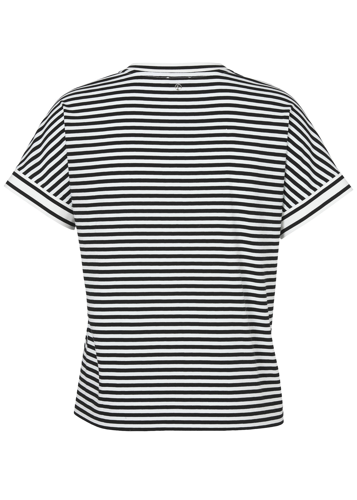 Ringel T-Shirt mit überschnittenen Schultern /