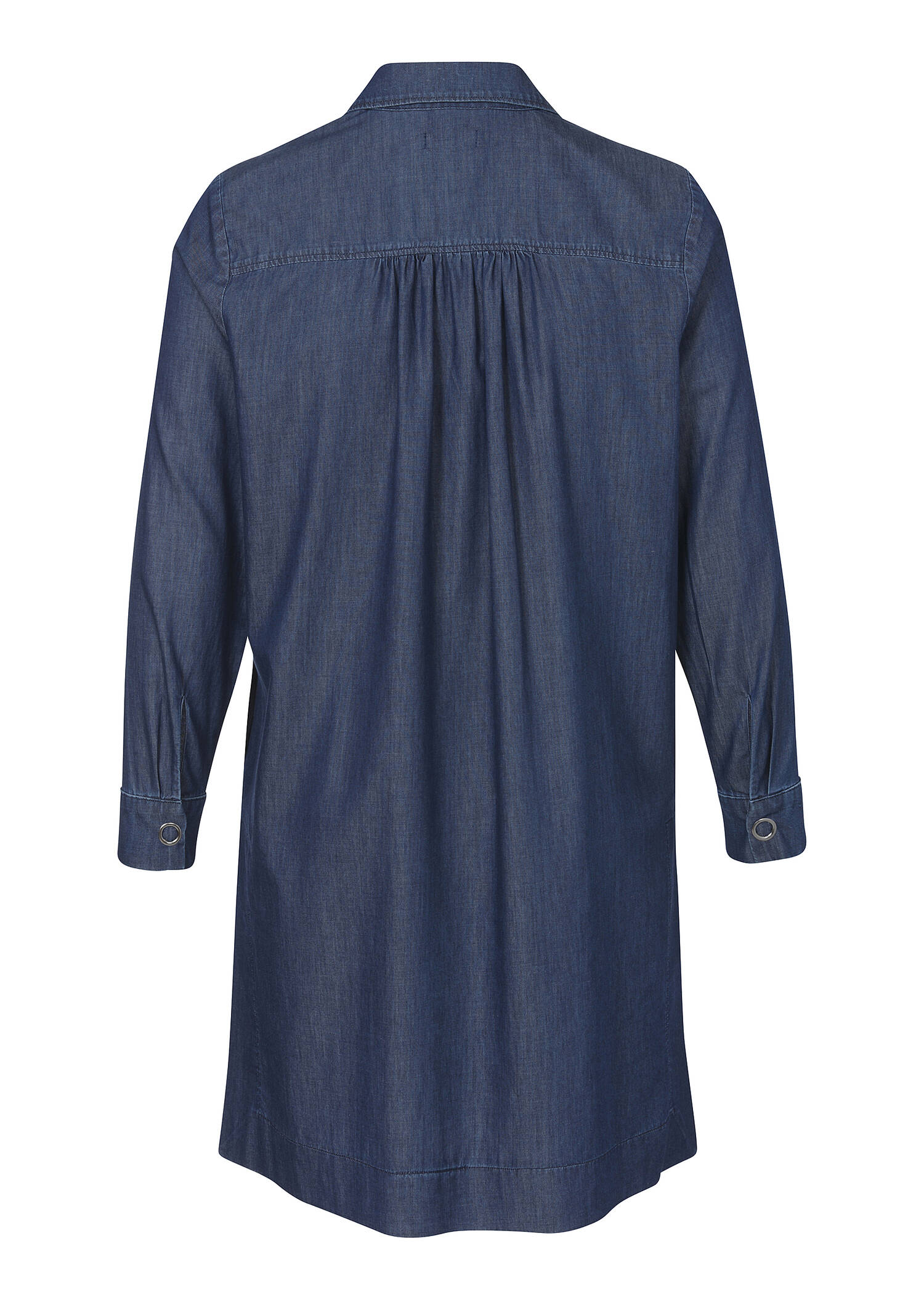 Leichtes Blusenkleid aus softer Baumwolle im Jeans-Look /