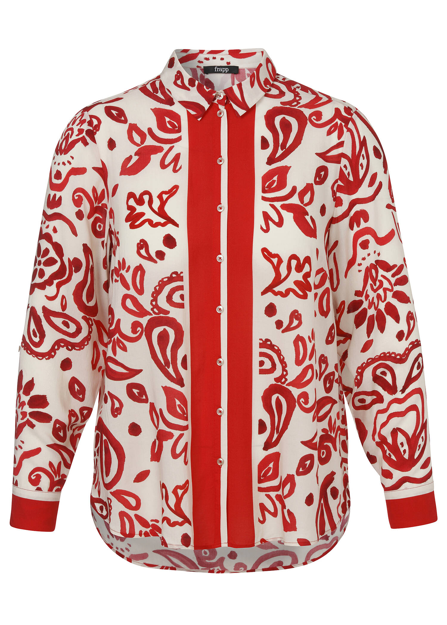 Viskose-Print-Bluse Bicolor /