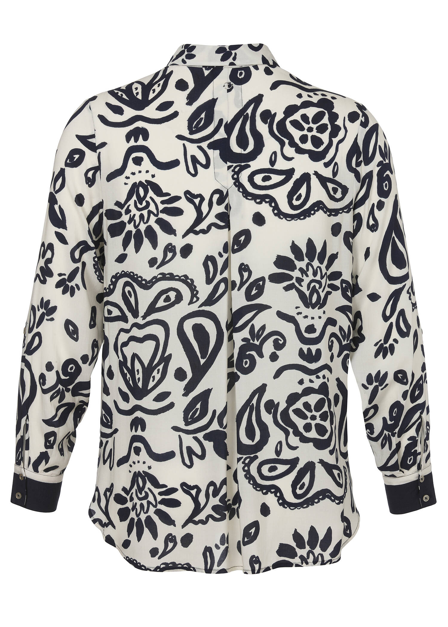 Viskose-Print-Bluse Bicolor /