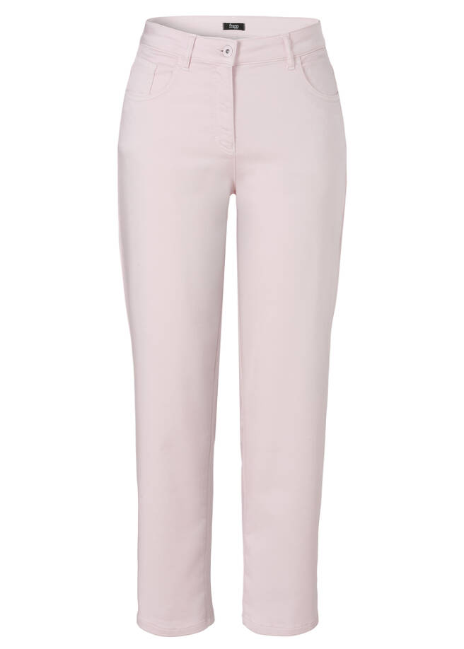 Roséfarbene Jeans im 5-Pocket-Style / 