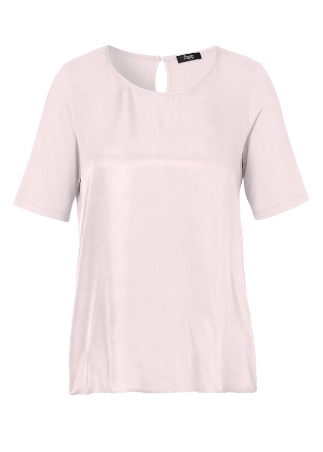 Leicht ausgestelltes Halbarm-Blusenshirt / 