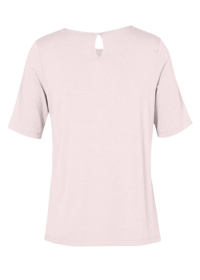 Leicht ausgestelltes Halbarm-Blusenshirt / 