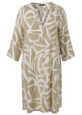 Luftiges Viskosekleid mit Bicolor-Print Powder & Offwhite / 