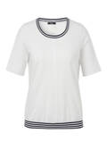 Baumwoll-Stretch Halbarmshirt mit Ringelbund / 