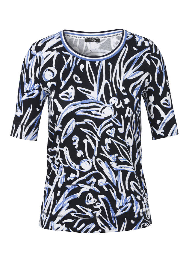 Softes Baumwoll-Stretch Print-Shirt Halbarm / 