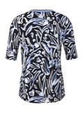 Softes Baumwoll-Stretch Print-Shirt Halbarm / 