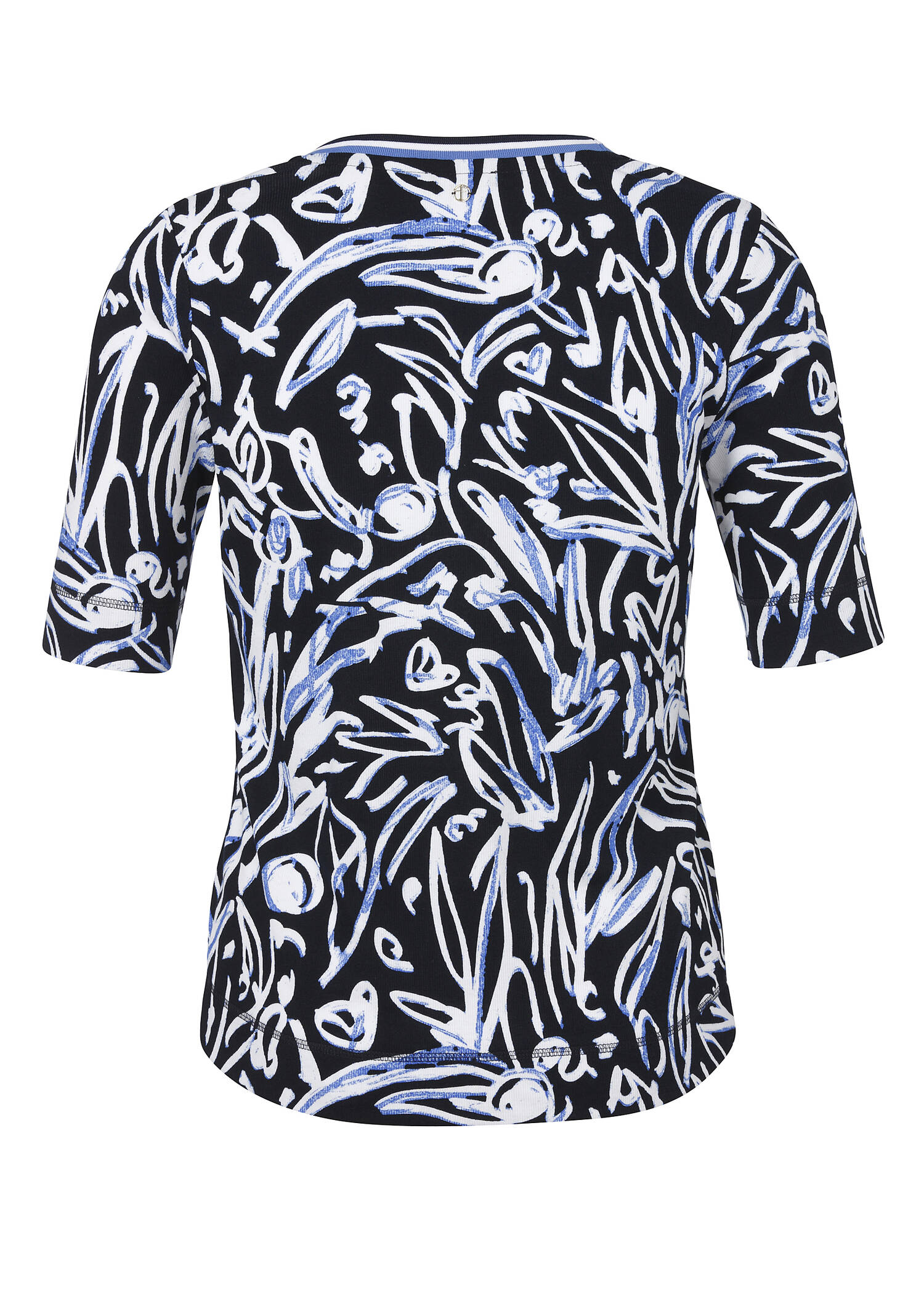 Softes Baumwoll-Stretch Print-Shirt Halbarm / 