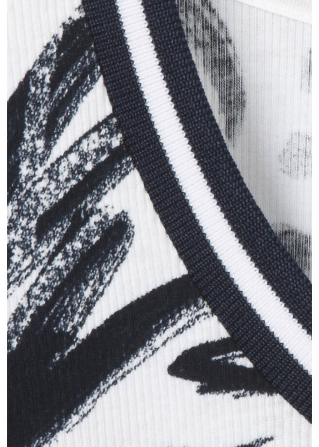 Softes Baumwoll-Stretch Print-Shirt Halbarm / 