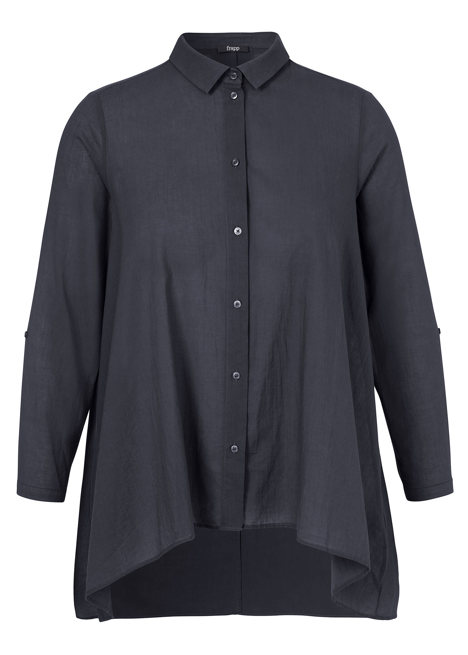 Hauchzarte Baumwollbluse A-Schnitt Vokuhila /