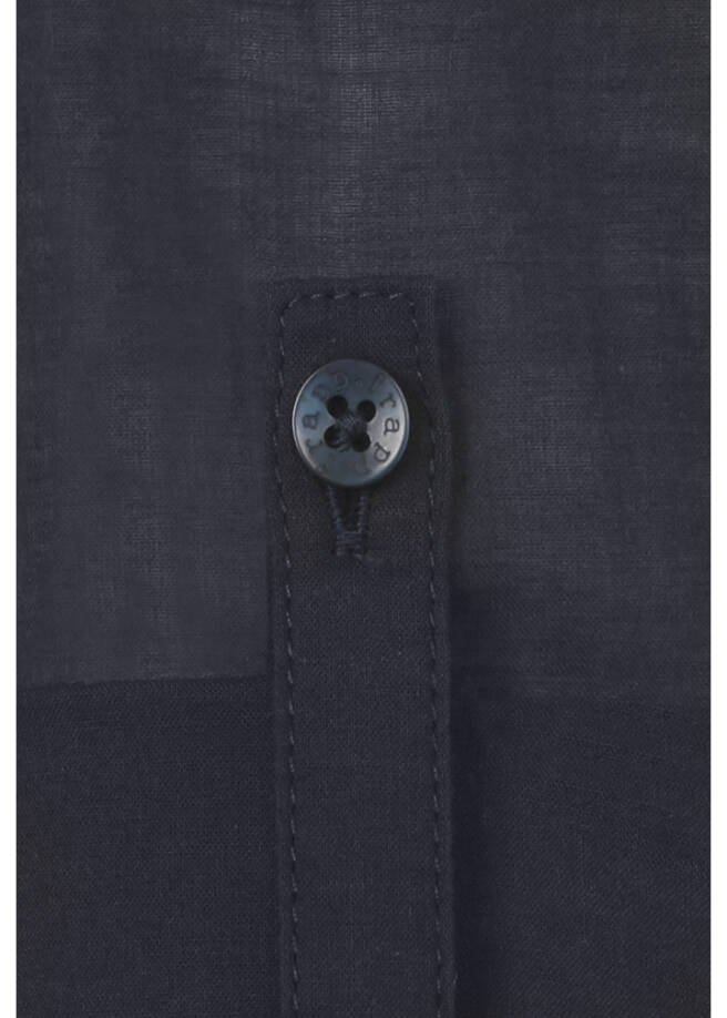 Hauchzarte Baumwollbluse A-Schnitt Vokuhila / 