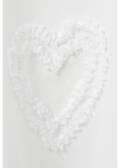 Feminine Baumwoll-Tunika mit geflockten Herzen White / 