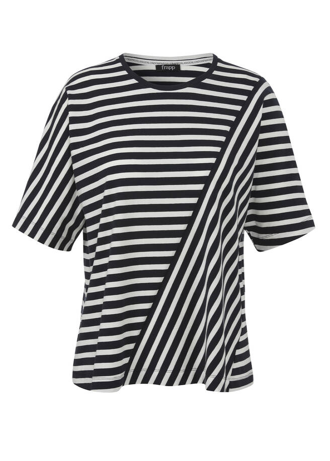 Edles T-Shirt im Streifen-Dessin / 