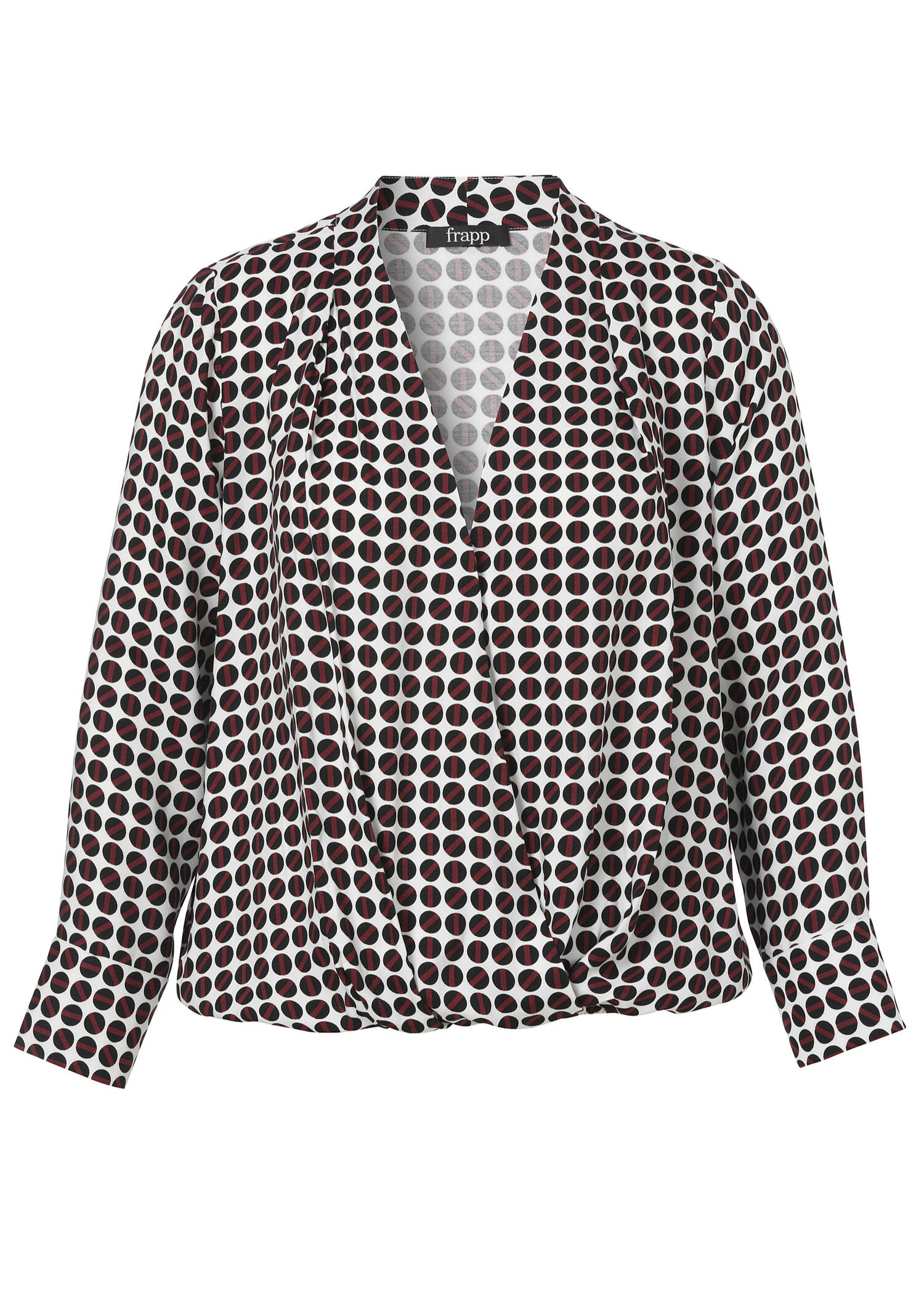 Zarte Viskose-Print Bluse im Blouson-Style /