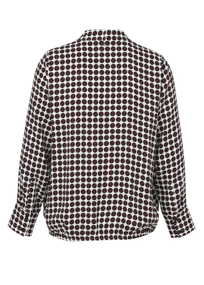 Zarte Viskose-Print Bluse im Blouson-Style / 
