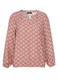Print-Viskose-Bluse im Blouson-Style / 