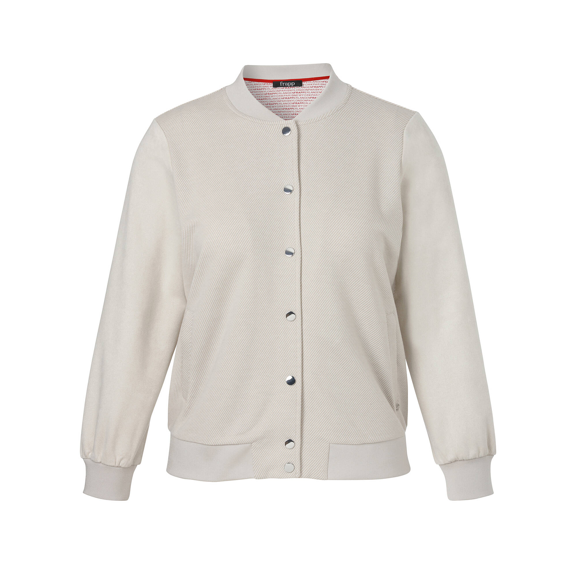 Sandfarbene Blouson-Jacke Sandfarbene Blouson-Jacke