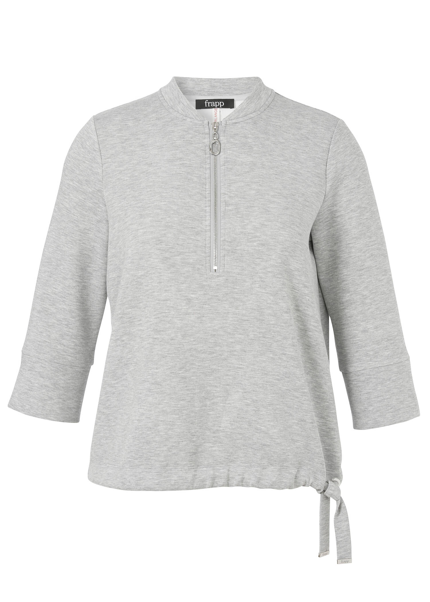 3/4-Arm Sweatshirt Silber-Melange /