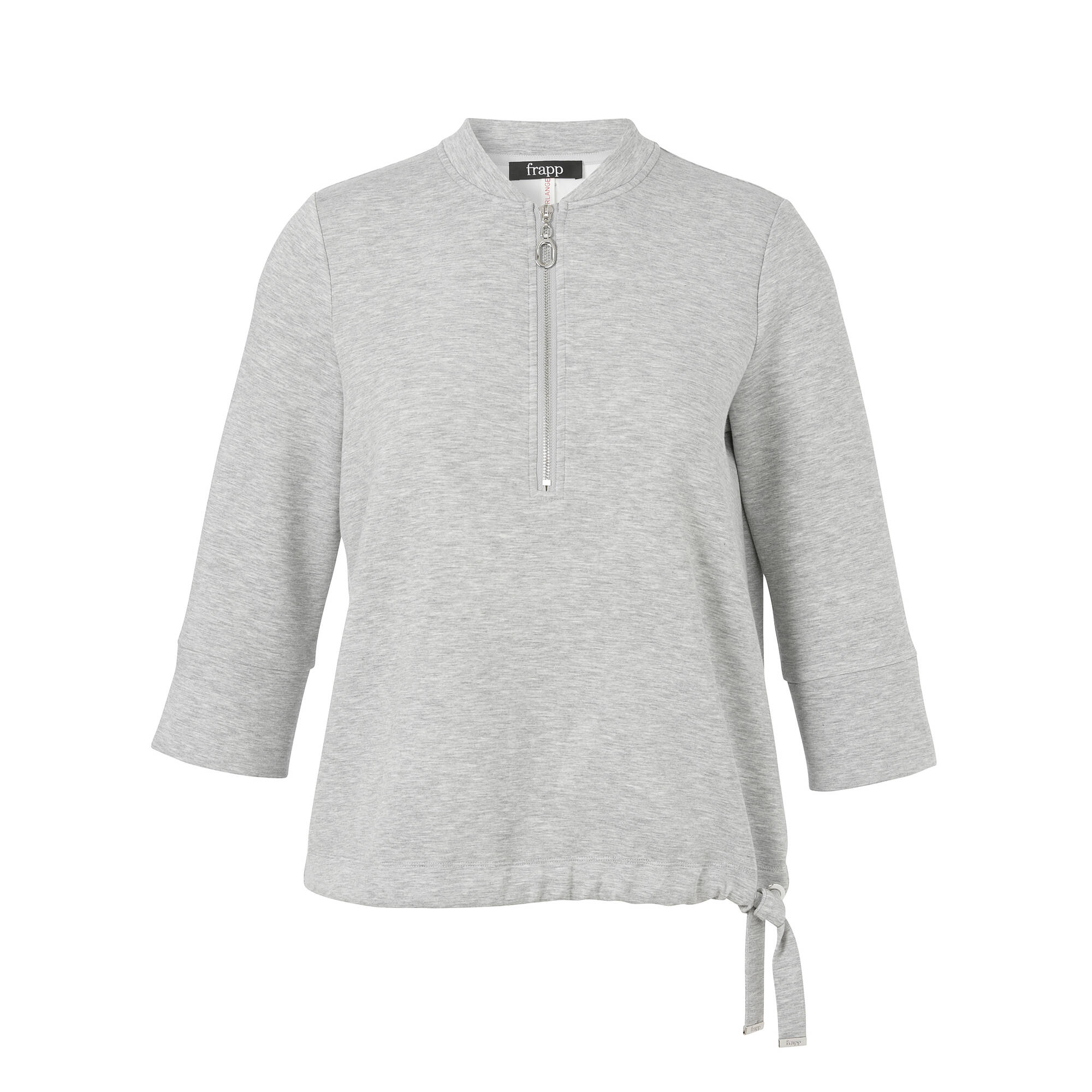 3/4-Arm Sweatshirt Silber-Melange 3/4-Arm Sweatshirt Silber-Melange